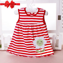 Load image into Gallery viewer, New Summer Cute Baby Girl Infant girl Princess Dress with Headband In Tutu Design With Flowers