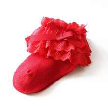 Load image into Gallery viewer, New Baby Socks Cute Lace Flower Bows Newborn Baby Girl Socks Cotton Princess Girls Socks