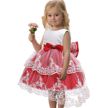 Load image into Gallery viewer, 1st Birthday Dress For Baby Girl Clothes Princess Ceremony Pink Blue Red Dresses Excellent Look Unique Design