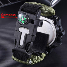 Load image into Gallery viewer, Military Survival Men Watch With Compass/whistle /scraper/Waterproof 30M Outdoor Men Sports G Style -Shock Watch Relogio Masculino