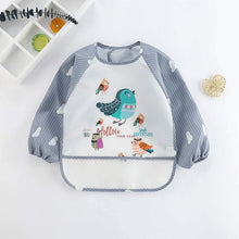 Load image into Gallery viewer, Cute Cartoon Print Baby Waterproof Long Sleeve Apron Children Feeding Smock Bib Baby Accessories