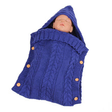 Load image into Gallery viewer, Warm Baby Blanket Knitted Newborn Swaddle Wrap Soft Footmuff Cotton Envelope For Stroller Accessories Blanket Bag
