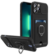 Load image into Gallery viewer, Lightweight Heavy Duty Protective Case With Rotatable Kickstand Ring For iPhone 13 14 Case Magnetic Ring Holder Cover for iPhone 12 11 14 Pro Wallet Card Armor iphone Case