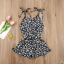 Load image into Gallery viewer, Baby Girls Leopard Rompers Sleeveless Button Playsuit Jumpsuits Fashion Outfits For Girls Kids Between 2-6 Years