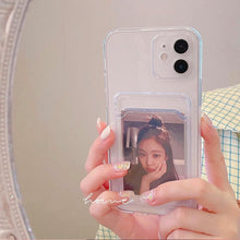 Load image into Gallery viewer, Transparent Mobile Phone Case For iPhone 11 12 13 14Mini case For iphone 11 Pro X XS Max XR 7 8 Plus SE Case Cover Soft Silicone Wallet Card Holder