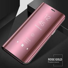 Load image into Gallery viewer, Smart Flip Phone Case For iPhone X XR XS 5 5S SE 7 8 6 6S Plus 11 12 13 Mini Pro Max 2020 Mirror Window Standing Holder Cover Mirror Screen Smart Plating Case 360 Full Body Ultra Thin Intelligent Protective Case
