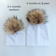 Load image into Gallery viewer, Newborn Kids Cotton Hats Cap With Pom Children's Hat Boy Accessories Toddler Caps