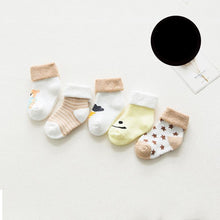 Load image into Gallery viewer, 5 Pair High Quality Thicken Cartoon Comfort Cotton Newborn Socks Kids Boy And Girl Socks