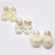 Load image into Gallery viewer, Baby Girl Anti-Slip Cotton Bow Lace Flower Floor Socks Spring Socks Excellent Quality Everyday Wear