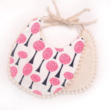 Load image into Gallery viewer, Double-deck Infant Baby Girl Boy Bib Kid Toddler Dinner Feeding Tassel Cotton Linen Burp Cloths
