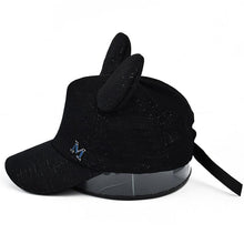 Load image into Gallery viewer, Luxury Modern Shiny Kids Baby Hat With Ear Letter Summer Baby Girl Boy Sun Hat Baseball Caps Cotton For Kids