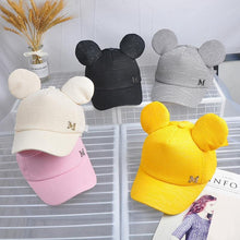 Load image into Gallery viewer, Luxury Modern Shiny Kids Baby Hat With Ear Letter Summer Baby Girl Boy Sun Hat Baseball Caps Cotton For Kids