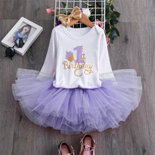 Load image into Gallery viewer, Unicorn Party Dresses For 1 Year Baby Girl Birthday Outfits FOr 1st Birthday Party