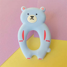 Load image into Gallery viewer, 4pcs Bear Silicone Teether Baby Teething Toys Chewable Cartoon Animal Shape Baby Products Nursing Gift