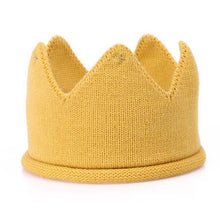 Load image into Gallery viewer, Modern Luxury New Trend Baby Hat Girls and Boys Crown Knitted Cap Toddler Empty Top Hats Newborn Design Woolen Yarn Bonnet For Kids