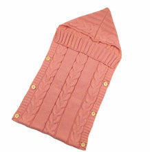 Load image into Gallery viewer, Warm Baby Blanket Knitted Newborn Swaddle Wrap Soft Footmuff Cotton Envelope For Stroller Accessories Blanket Bag