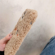 Load image into Gallery viewer, Cute Brown Bear Plush Phone Case For Iphone 14 11 12 13 Pro Max 7 8 X XS Max XR SE2 Autumn And Winter Shockproof Full Case Cover Cute Bear Animal Winter Warm Plush Fabric Phone Case