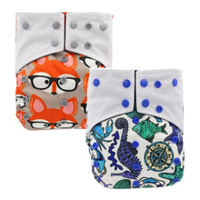Load image into Gallery viewer, All-In-One Cloth Diaper for Baby Bamboo Charcoal Eco-friendly Baby Cloth Diaper