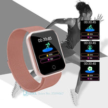 Load image into Gallery viewer, Luxury NEW Fashion Style Stainless Steel Smart Watch For Women and Men Electronics Sport Wrist Watch For Android IOS Square Smartwatch Smart