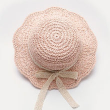 Load image into Gallery viewer, Handmade Modern Elegant Lady Baby Girls Breathable Lace Cap With Bow Great For Beach Sun