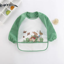 Load image into Gallery viewer, Cute Cartoon Print Baby Waterproof Long Sleeve Apron Children Feeding Smock Bib Baby Accessories