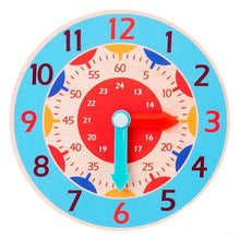 Load image into Gallery viewer, Children Montessori Wooden Clock Toys Hour Minute Second Cognition Colorful Clocks Toys for Kids Early Preschool Teaching Aids