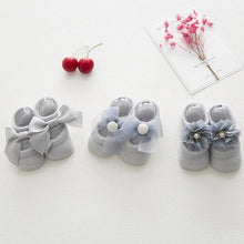 Load image into Gallery viewer, Baby Girl Anti-Slip Cotton Bow Lace Flower Floor Socks Spring Socks Excellent Quality Everyday Wear