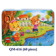 Load image into Gallery viewer, New 60 Pieces Wooden Puzzle Kids Toy Cartoon Animal Wooden Puzzles Child Early Educational Learning Toys for Christmas Gift