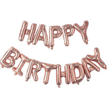 Load image into Gallery viewer, 13pcs Luxury Happy Birthday Decoration Balloons Rose Gold Letter Foil Ballons Birthday Party Decorations Globos Balony Anniversaire For Birthdays and Celebrations