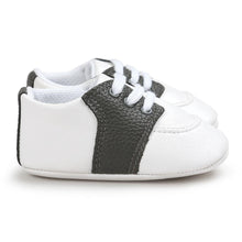 Load image into Gallery viewer, Newborn Shoes Star First Walkers Kids Toddlers Lace Up PU Leather Soft Soles Sneakers 0-18 Months
