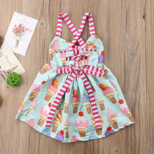 Load image into Gallery viewer, Luxury Modern New Popular Ice cream Toddler Baby Girls Party Halter Backless Tutu Dress Sundress Summer For Girls Dress In Luxury Ice Cream Design