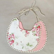 Load image into Gallery viewer, Double-deck Infant Baby Girl Boy Bib Kid Toddler Dinner Feeding Tassel Cotton Linen Burp Cloths