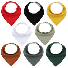 Load image into Gallery viewer, 8PCS/SET Pack Baby Bandana Organic Absorbent Soft Cotton Drool Bibsfor Teething And Feeding Bib For Baby and Kids Feeding