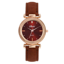 Load image into Gallery viewer, Women Watch Rhinestone Fashion Exquisite Women Leather Casual Watch Luxury Analog Quartz Crystal Wristwatch Bracelet Watch For Women and Girls