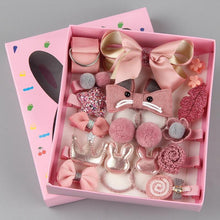 Load image into Gallery viewer, Luxury ModernBaby Girl Headband Set 18Pcs for Children's Turban Darling Bows Kids Headwear Elastic Hair Bands Clips Hairpins Sets