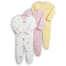 Load image into Gallery viewer, 3Pcs Baby unisex Rompers Long Sleeve Sleep suit Cartoon Jumpsuit Baby Pajamas Stes For Kids Between 0-12Months