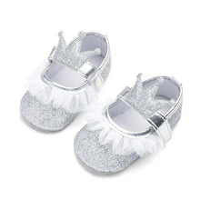 Load image into Gallery viewer, Newborn Infant Baby Girls Shoes Toddler Kids Princess Crown Glitter Design Shoes Soft Sole Anti-slip