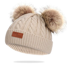 Load image into Gallery viewer, New Fashion Children Winter Caps For Baby Kids Girl Solid Knitted Thick And Modern Caps