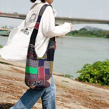 Load image into Gallery viewer, Vintage Hippy Hippie Bohemian Bag Women Shoulder Crossbody Bags Cotton Women's Handbags Books School Travel Bucket Bag