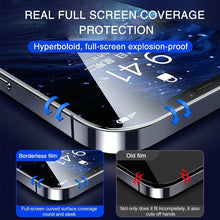 Load image into Gallery viewer, 4K HD Full Cover Protective Glass on For iphone 11 12 13 14 PRO MAX Screen Protector Tempered Glass On iphone 14 Plus X XR Glass Tempered Glass Film with HD Clarity Touch Accurate Impact Absorb Screen Protector