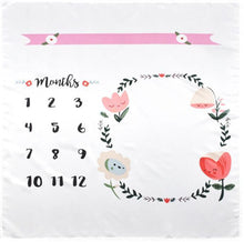 Load image into Gallery viewer, Newborn baby Monthly Growth Blanket Photography Props Background Cloth For Baby