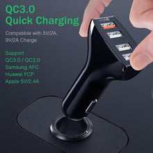 Load image into Gallery viewer, 30W 4 Ports Car Charger Quick Charge 3.0 Dual USB Adapter Fast Charging For Smartphones Car-Charger Gadgets