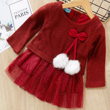 Load image into Gallery viewer, Toddler Cute Dress With Fluffy Ball Unique Design Perfect Gift For Baby Girls