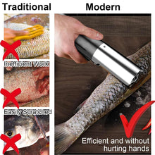 Load image into Gallery viewer, 125W 7500RMP Portable Charging Cordless Electric Fish Scaler Fish Scale Scraper Fish Remover Cleaner Scraper Seafood Tools