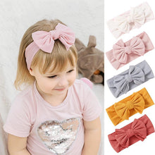 Load image into Gallery viewer, Modern Bowknot Baby Headband Elastic Turban Baby Girl Headbands Baby Girls Bow