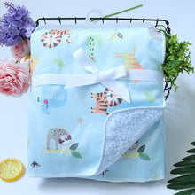Load image into Gallery viewer, Baby Blankets New Layer Coral Fleece Infant Swaddle Wrap Owl Printed Newborn Baby Bedding Blanket