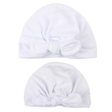 Load image into Gallery viewer, Modern Mom&Baby Turban Mother Baby Hat Headbands Mom Daughter Bow Knot Caps Print Solid Parent-Child Hair Accessories