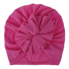 Load image into Gallery viewer, Handmade Pleated Flower Babies' Knitted Cotton Cloth Turban For Baby Girls In Elegant Style