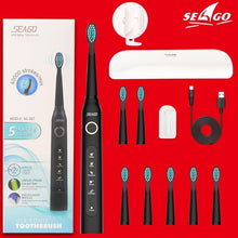 Load image into Gallery viewer, Electric Vibration Toothbrush Sonic Rechargeable Smart Chip Teethbrush Head Replaceable Whitening Healthy Best Gift For Adults And Kids