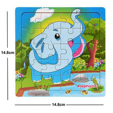 Load image into Gallery viewer, 38 Style Cartoon Wooden Puzzle Children Animal/ Vehicle Toy For 2-6 Year Baby Early Educational Toys for Kids